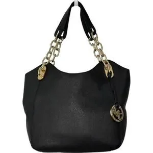 MICHAEL Michael Kors Lilly Tote Black Leather Shoulder Bag