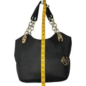 MICHAEL Michael Kors Lilly Tote Black Leather Shoulder Bag