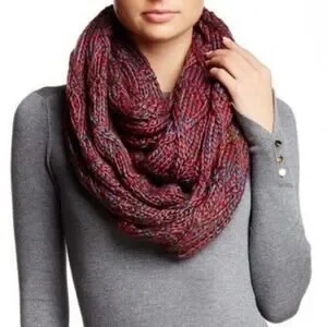 Michael Stars Wool Blend Cable Knit Infinity Scarf OS