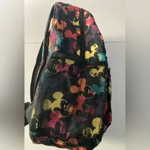 Mickey Mouse Black Multi Color Backpack