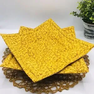 Microwave Bowl Cozy Reversible Honeycomb Print 3 Piece Set Bowl Pint Plate