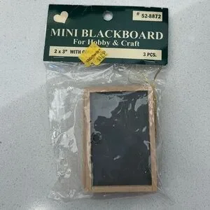 Miniature Chalkboard Blackboard Dollhouse Christmas Ornament Set Of 3