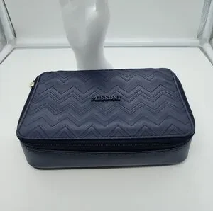 Missoni By Delta Airlines Navy Blue Toiletries Bag