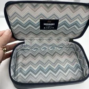 Missoni By Delta Airlines Navy Blue Toiletries Bag