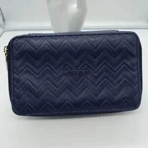 Missoni by Delta airlines navy blue toiletries bag