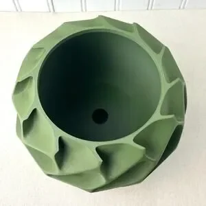 Modern Geometric Indoor Planter Pot Exo Planter Pot Organic Carved Design