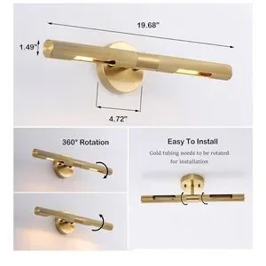 Modern Gold Wall Sconce With Knurled Texture