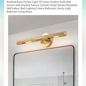 Modern Gold Wall Sconce with Knurled Texture
