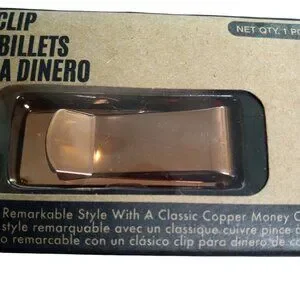 Money Clip Copper Classic Secure Organization Paper Bills Cards Boxed Gift NEW