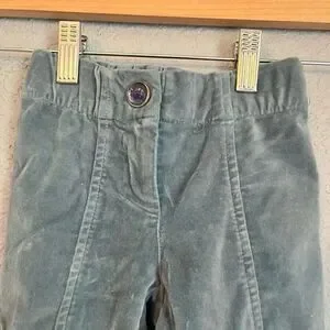 Monnalisa Made In Italy Velvet Blue Toddle Girl Pants Size 4