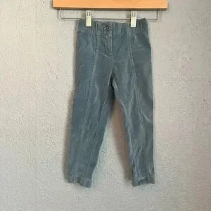 Monnalisa Made in Italy Velvet Blue Toddle Girl Pants Size 4