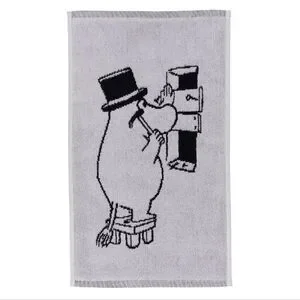 Moomin Arabia Moominpappa Black / Grey guest towel