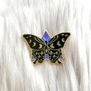 Moth enamel pin