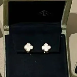 Mother Of Pearl Clover Earrings