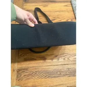 Mountain Buggy Black Cotton And Leather Satchel Bag