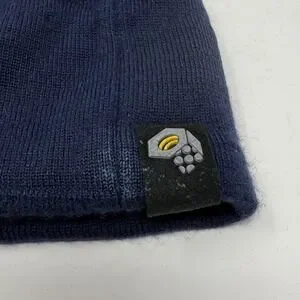 Mountain Hardwear Caelum Dome Beanie Hat 100% Merino Wool Blue One Size 1350161