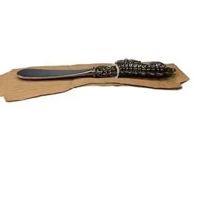 MudPie Silvertone Seahorse Spreader With Starfish - Coastal Beach - 5"x1" - New