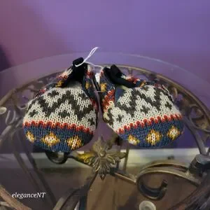Muk Luks Blue Multi Color Infant Slippers Sz: 6-9 Months NWT