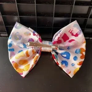 Multi Colored Cheetah Print Hairbow