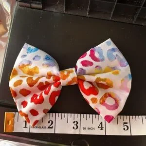 Multi Colored Cheetah Print Hairbow