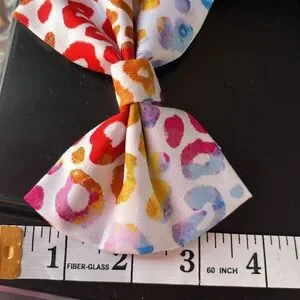 Multi Colored Cheetah Print Hairbow