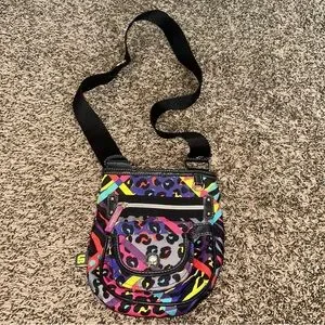 Multicolor Crossbody Bag- missing zipper pull and wear as shown in pics