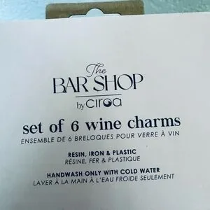 Mushroom Rainbow Multi Wine Glass Charms Set
