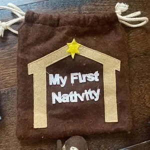 My First Nativity Childs handmade craft 7 pieces