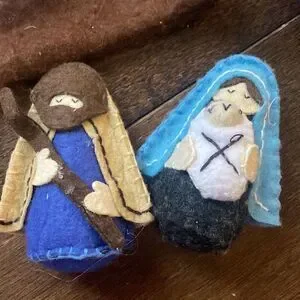 My First Nativity Childs handmade craft 7 pieces