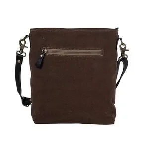 Myra Bag Handmade Welch Shoulder Bag Upcycled Canvas & Cowhide Leather