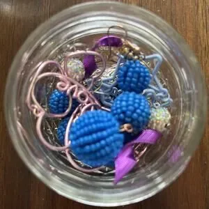 Mystery Jewelry Jar Variety Of Earrings Multiple Colors And Styles