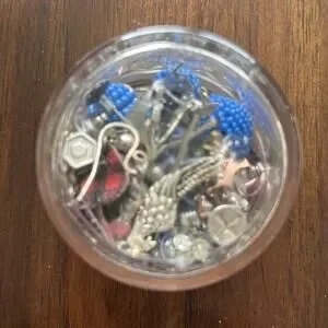 Mystery Jewelry Jar Variety Of Earrings Multiple Colors And Styles