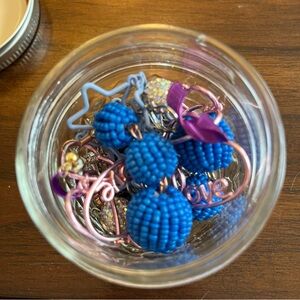 Mystery Jewelry Jar Variety Of Earrings Multiple Colors And Styles