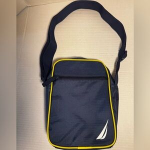 Nautica Unisex Navy and Yellow Messenger Bag