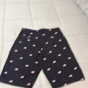Navy Blue Shorts With Flag Design