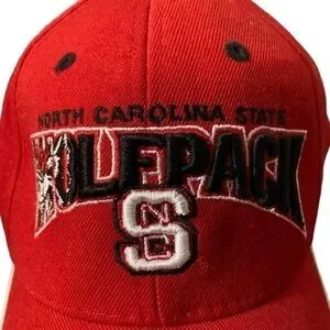 NC State University Wolfpack Cap Red & Black Official Licensed Adjustable​