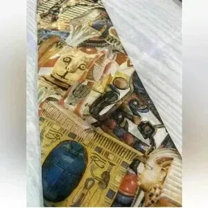 Neck Tie Mens GOLD Egyptian Papyrus Ancient History Egypt Graphic CELESTAE STINE