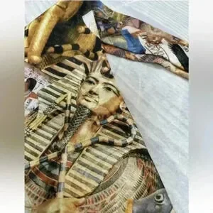 Neck Tie Mens GOLD Egyptian Papyrus Ancient History Egypt Graphic CELESTAE STINE