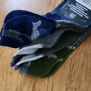 New 3 Pair Beverly Hills Polo Club Low Cut Socks Blue Camo Green Camouflage Kids