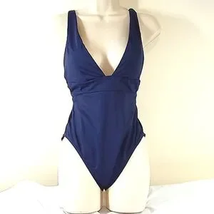 NEW Andie Bathing Suit 1 One Piece Sardinia Navy Blue Swimwear SIZE ST Resort