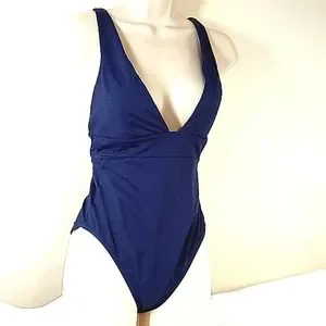 NEW Andie Bathing Suit 1 One Piece Sardinia Navy Blue Swimwear SIZE ST Resort
