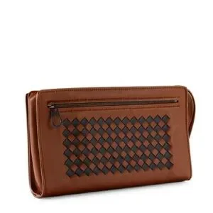 New Authentic BOTTEGA VENETA Leather Checkbook Wallet