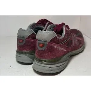 New Balance Shoes Mens 7.5 990v4 Burgundy Grey Sneakers Made In USA M990BU4