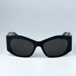 NEW Balenciaga BB0329S 003 Black Grey Geometric Unisex Sunglasses BB 0329S