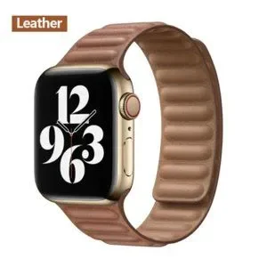 NEW[BAND] Brown Leather Magnetic For Apple …