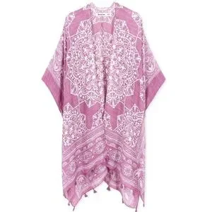 New Beautiful Rose Pink Kimono Swimsuit Beach Summer Cover Swimwear Cardigan