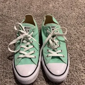 New Converse All Stars Mint Green Canvas Sneakers