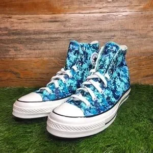 New Converse Chuck 70 Hi 'Digi Camo- Green Glow' 170381c Sz 12.0