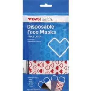 New CVS Face Masks Unisex 10 Pack Disposable OS NWT PPE
