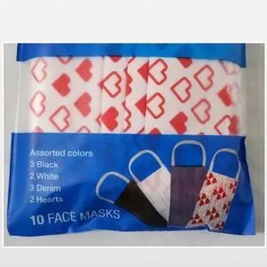 New CVS Face Masks Unisex 10 Pack Disposable OS NWT PPE
